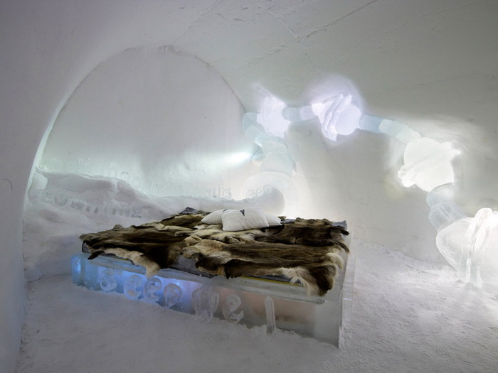 スウェーデンの氷と雪で作られたホテル
