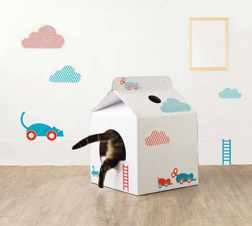 可愛い家の中にある猫の家