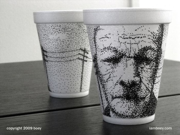 油性ペンだけで描かれたシャーピーアートがハイセンスでスゴい写真