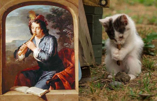猫で「名画」を忠実に再現した作品