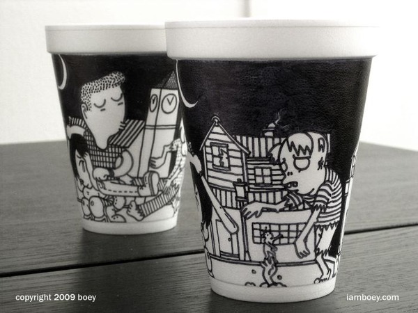油性ペンだけで描かれたシャーピーアートがハイセンスでスゴい写真