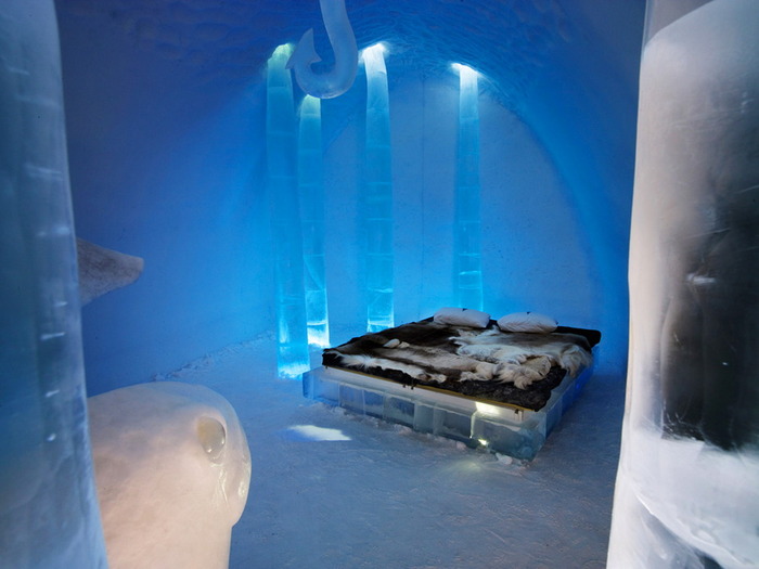 スウェーデンの氷と雪で作られたホテル