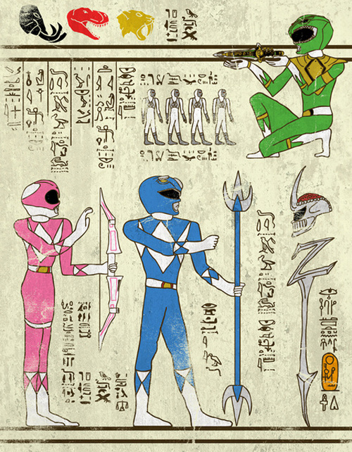 古代エジプト風で描いた映画キャラクターのイラスト写真
