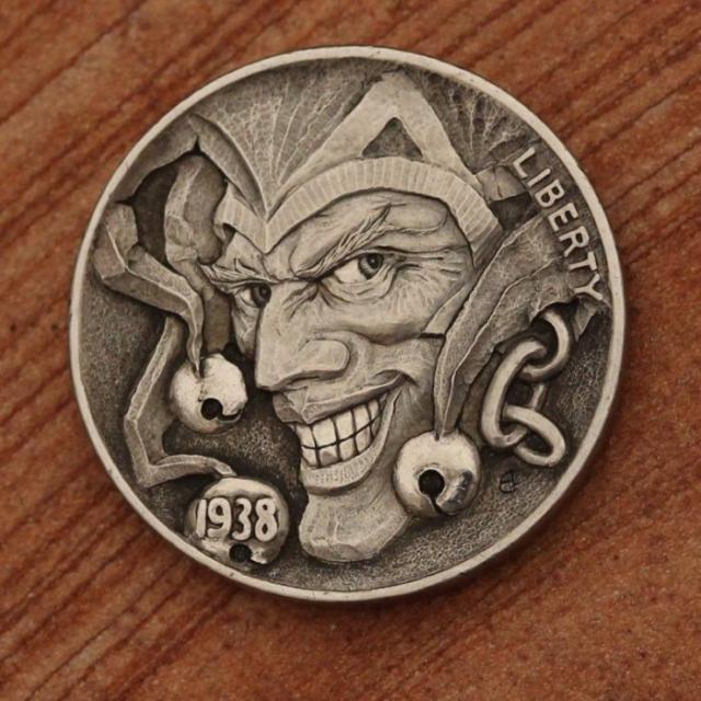5セント硬貨を彫刻した作品、ホーボー・ニッケルの写真