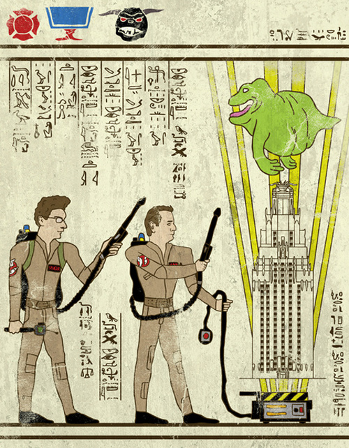 古代エジプト風で描いた映画キャラクターのイラスト写真