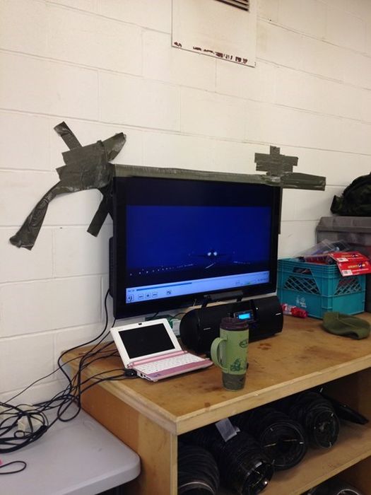 強引すぎて面白い道具の使い回し日曜大工の写真