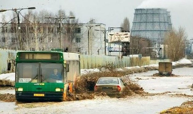 ロシアの日常風景のオモシロ写真