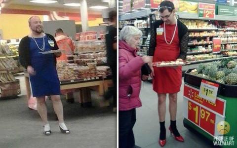 ウォルマートのお客さんたちの酷い様子の写真