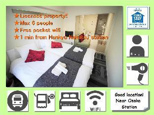 Near Osaka station, Namba! 4 people stay! 308
