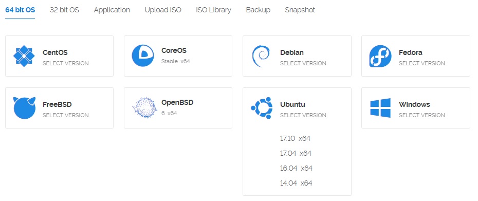 VultrのOS