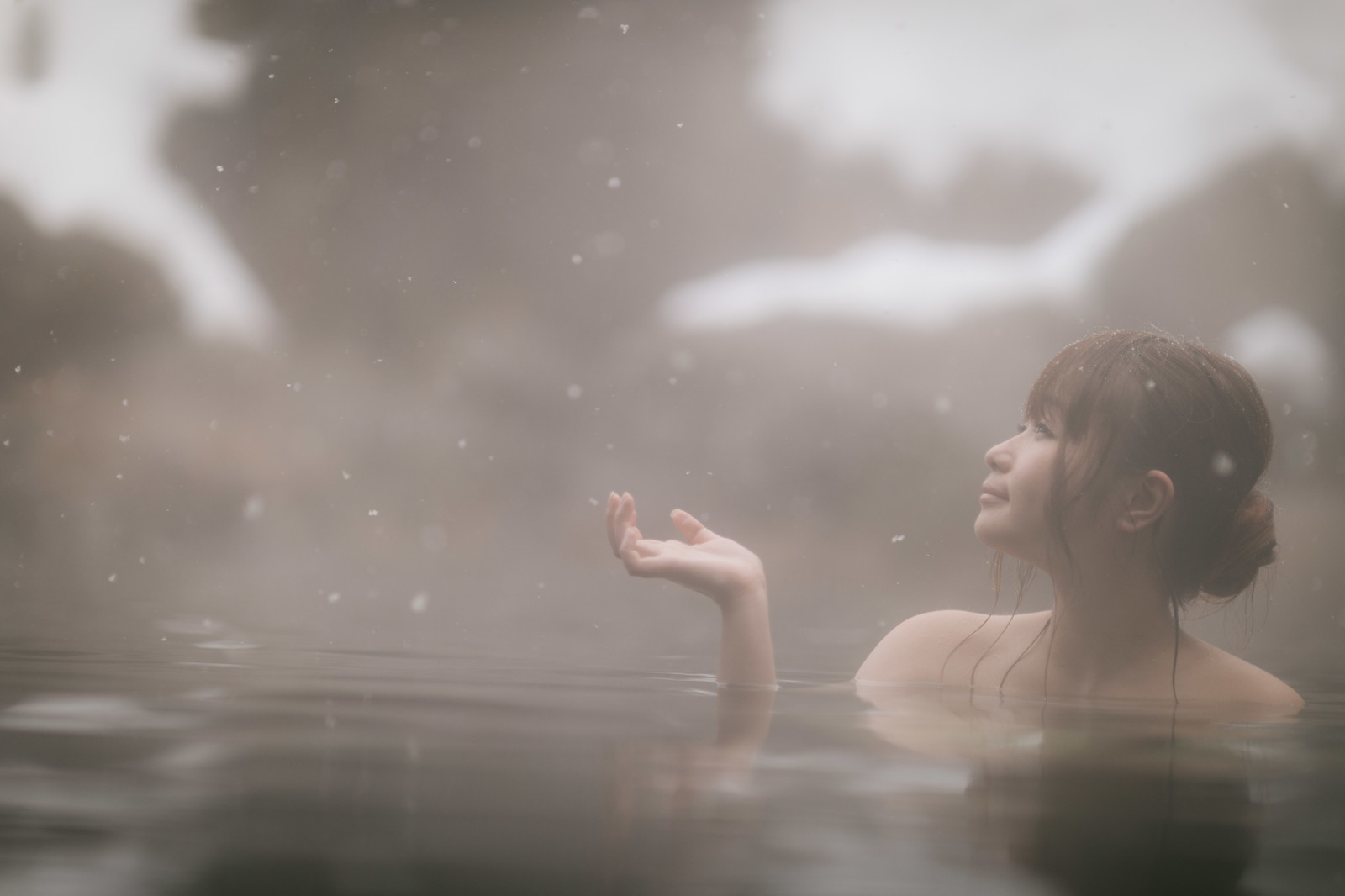 美女の温泉